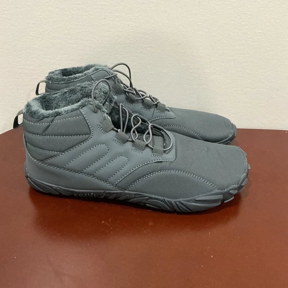Peak Footwear Minimalist Winter Fur Lined Barefoot‎ Shoes Women's Size 10 - Gray
